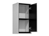 Armoire de salle de bain murale Tecavu 100 (Blanc brillant + Blanc)