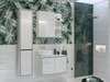 Armoire de salle de bain murale Tecavu 100 (Blanc brillant + Blanc)
