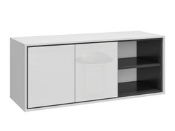 Armoire de salle de bain murale Tecavu 104 (Blanc brillant + Blanc)