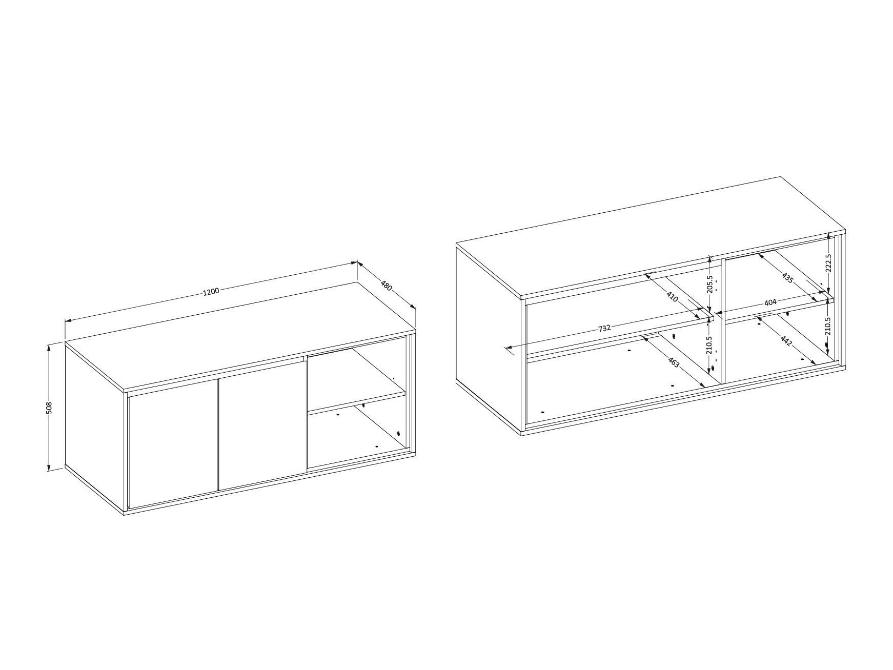 Armoire de salle de bain murale Tecavu 104 (Blanc brillant + Blanc)