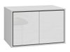 Armoire de salle de bains murale pour lavabo Tecavu 103 (Blanc brillant + Blanc)