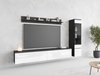 Ensemble de salon Mirfivo 100 (Matera gris + Blanc brillant)