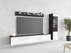Ensemble de salon Mirfivo 100 (Matera gris + Blanc brillant)