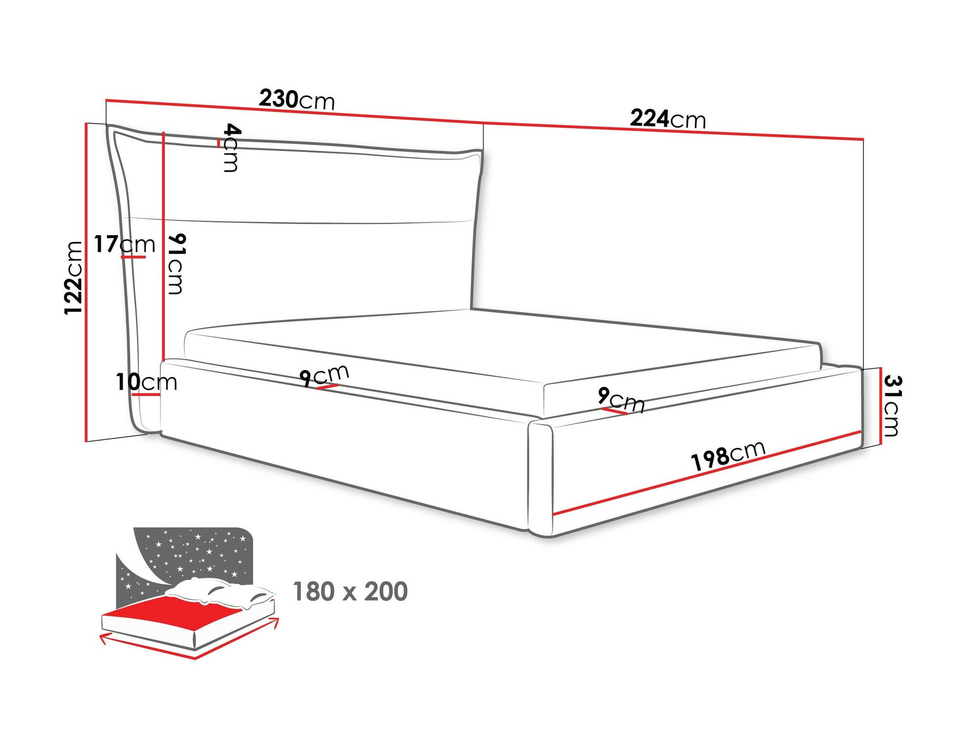 Lit Comfivo Formica (Kronos 29)
