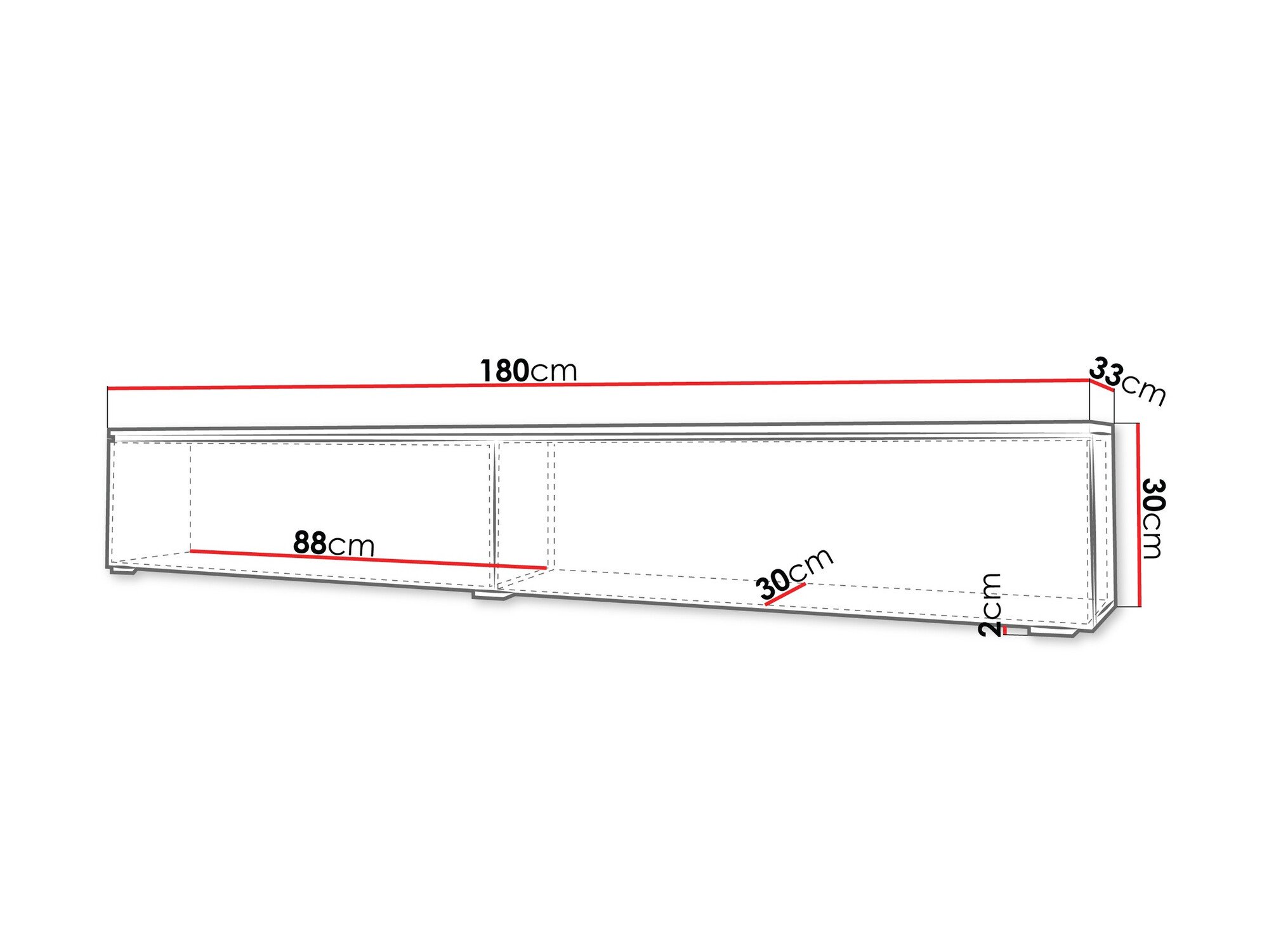 Meuble TV Sarasota 166 (Blanc)