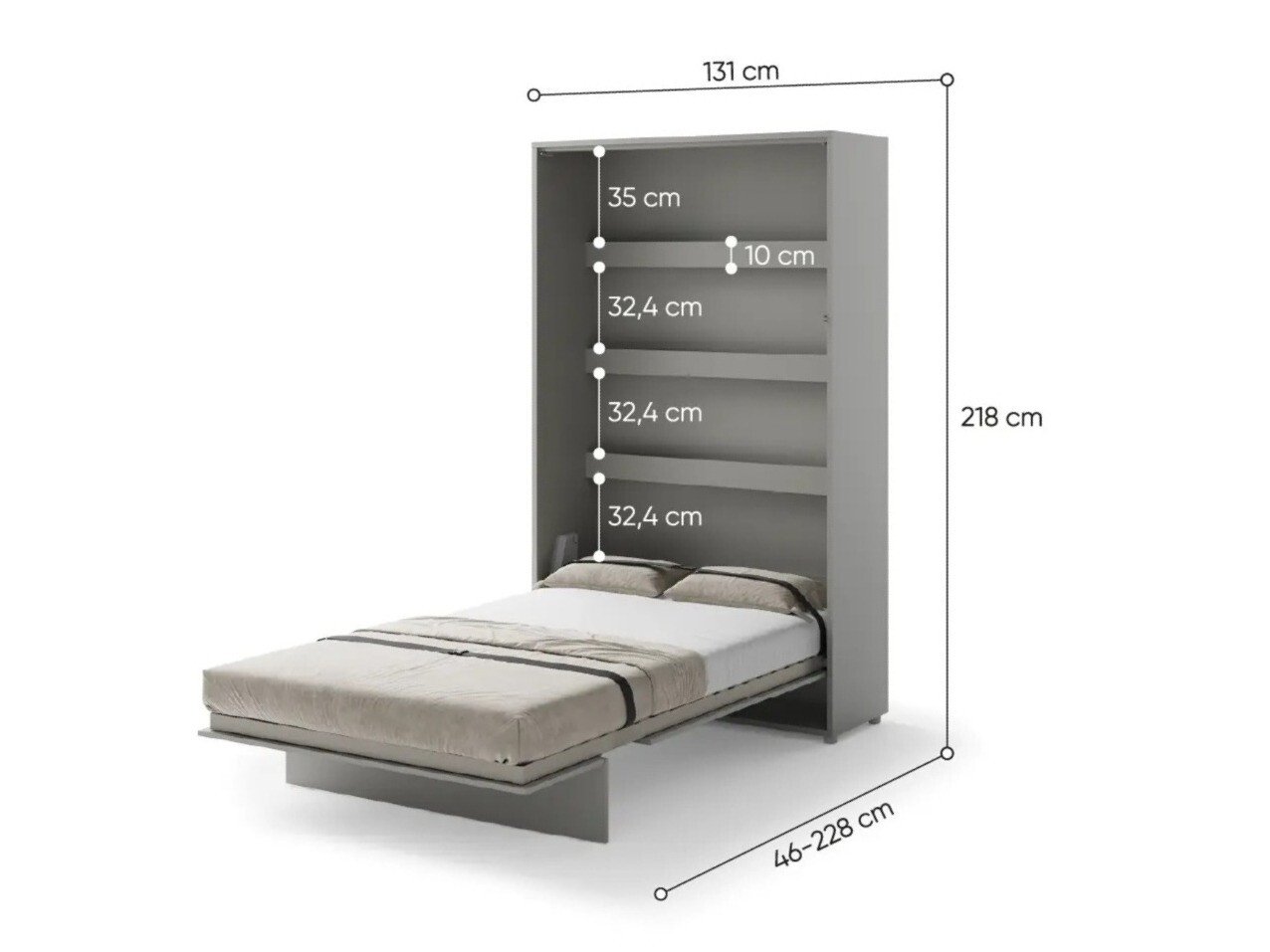 Lit escamotable Concept Pro Lenart (Gris)