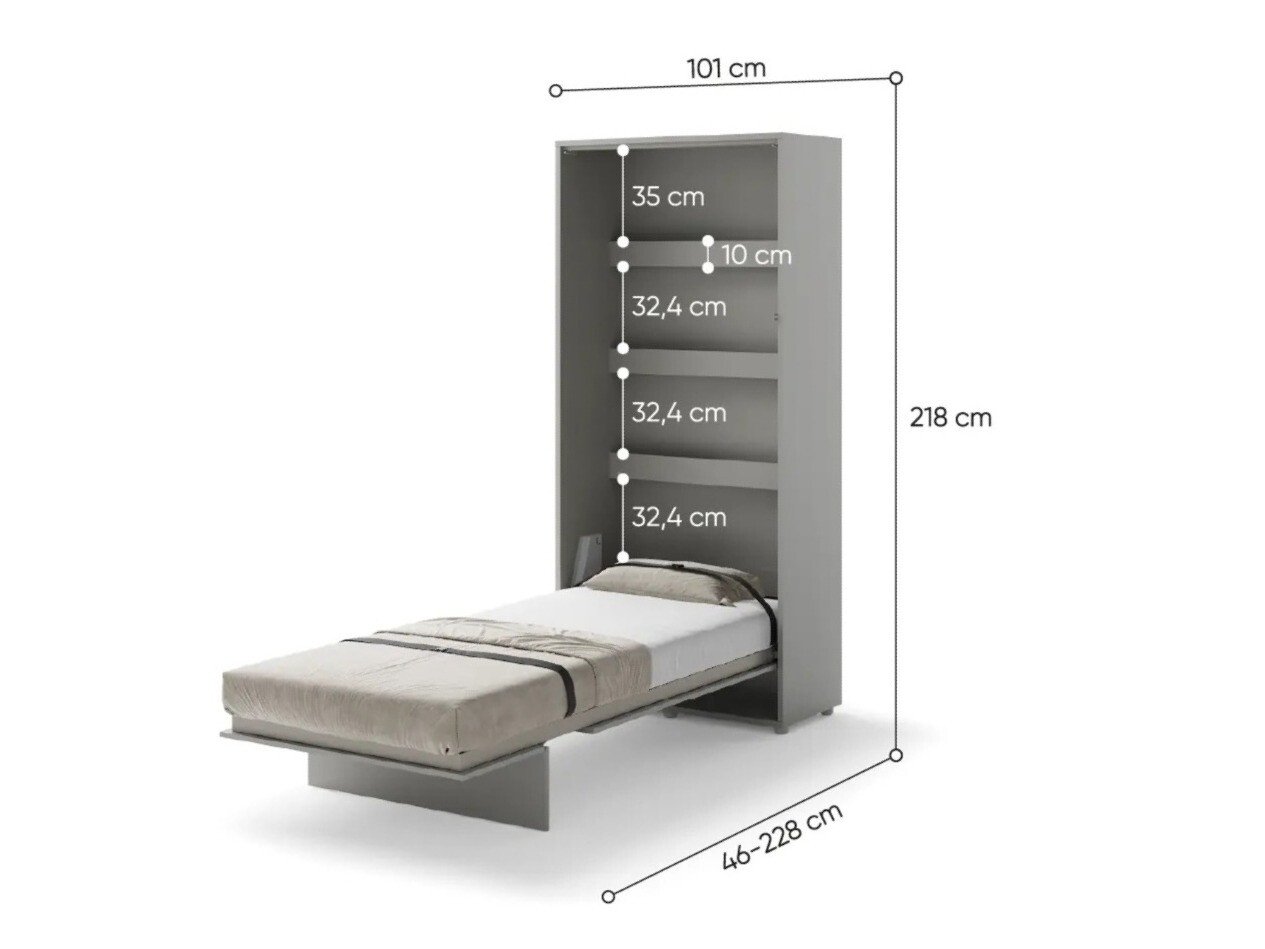 Lit escamotable Concept Pro Lenart (Gris)