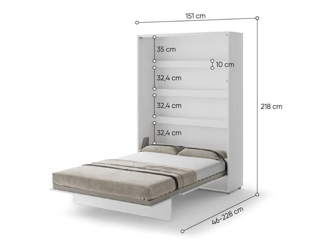 Lit escamotable Concept Pro Lenart Levfere 102 (Blanc)