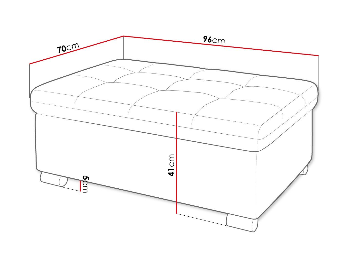 Banc rembourré Comfivo Gemma I (Flow 9)