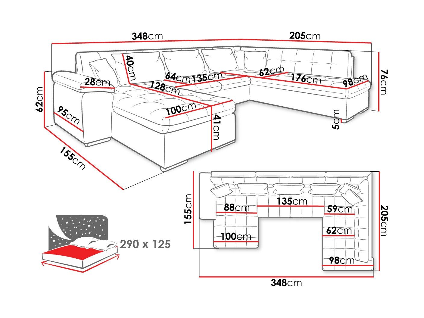 Canapé d'angle Comfivo Gemma (Droit)