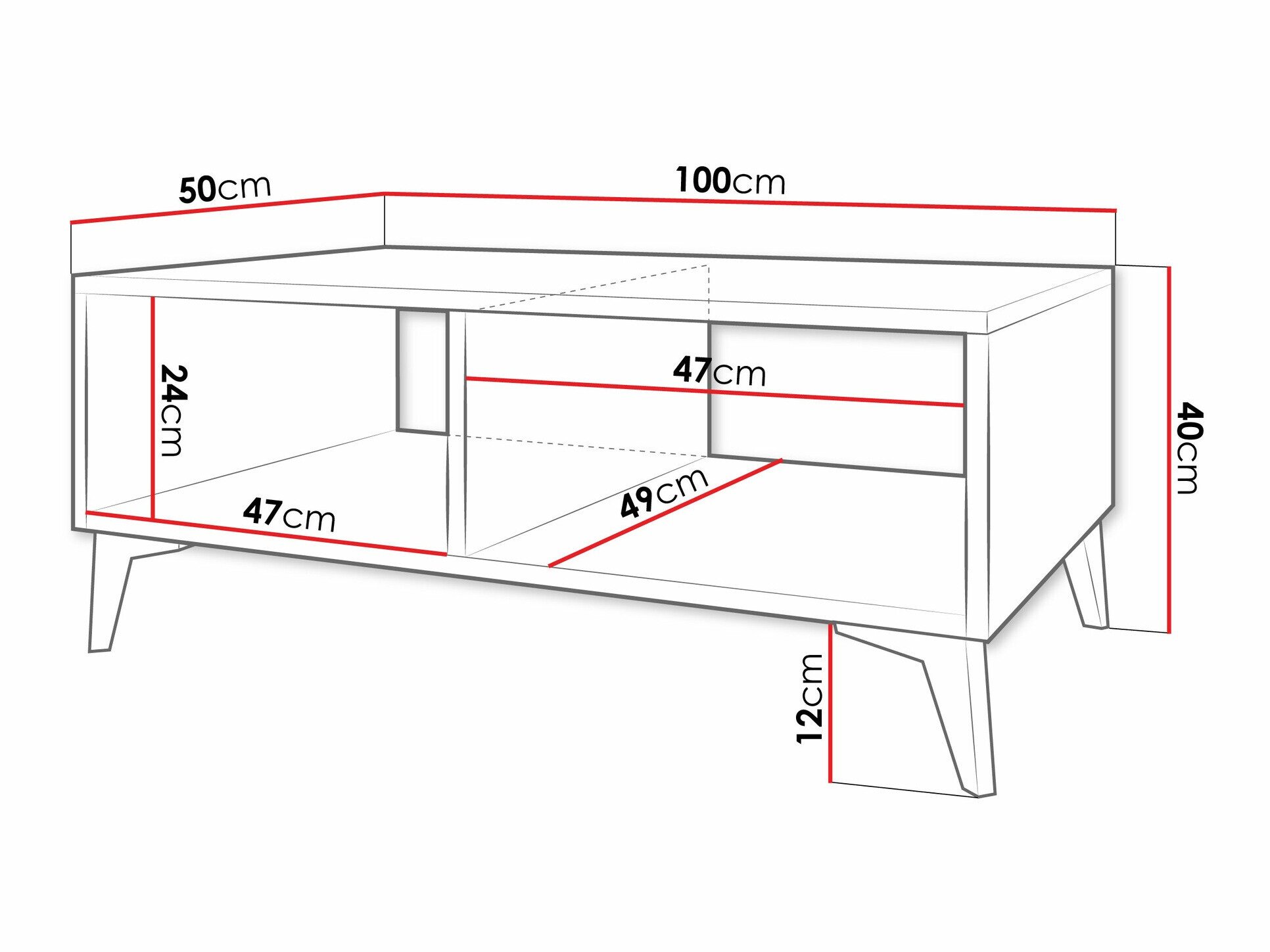 Table basse Comfivo Arbutus (Blanc)