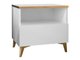 Table de chevet Comfivo 493 (Blanc + Blanc brillant)