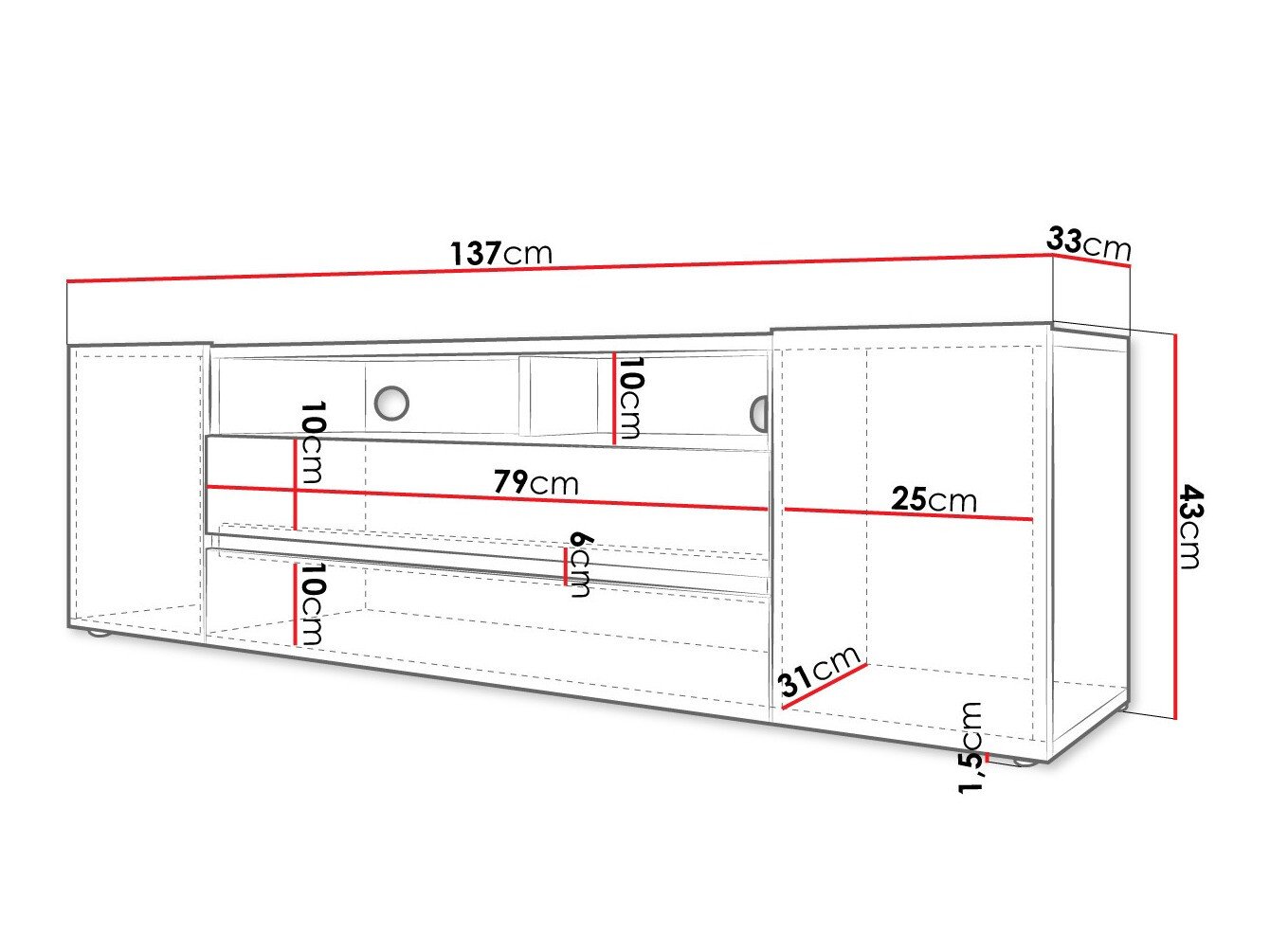 Meuble TV Nashville 114 (Chêne wotan)