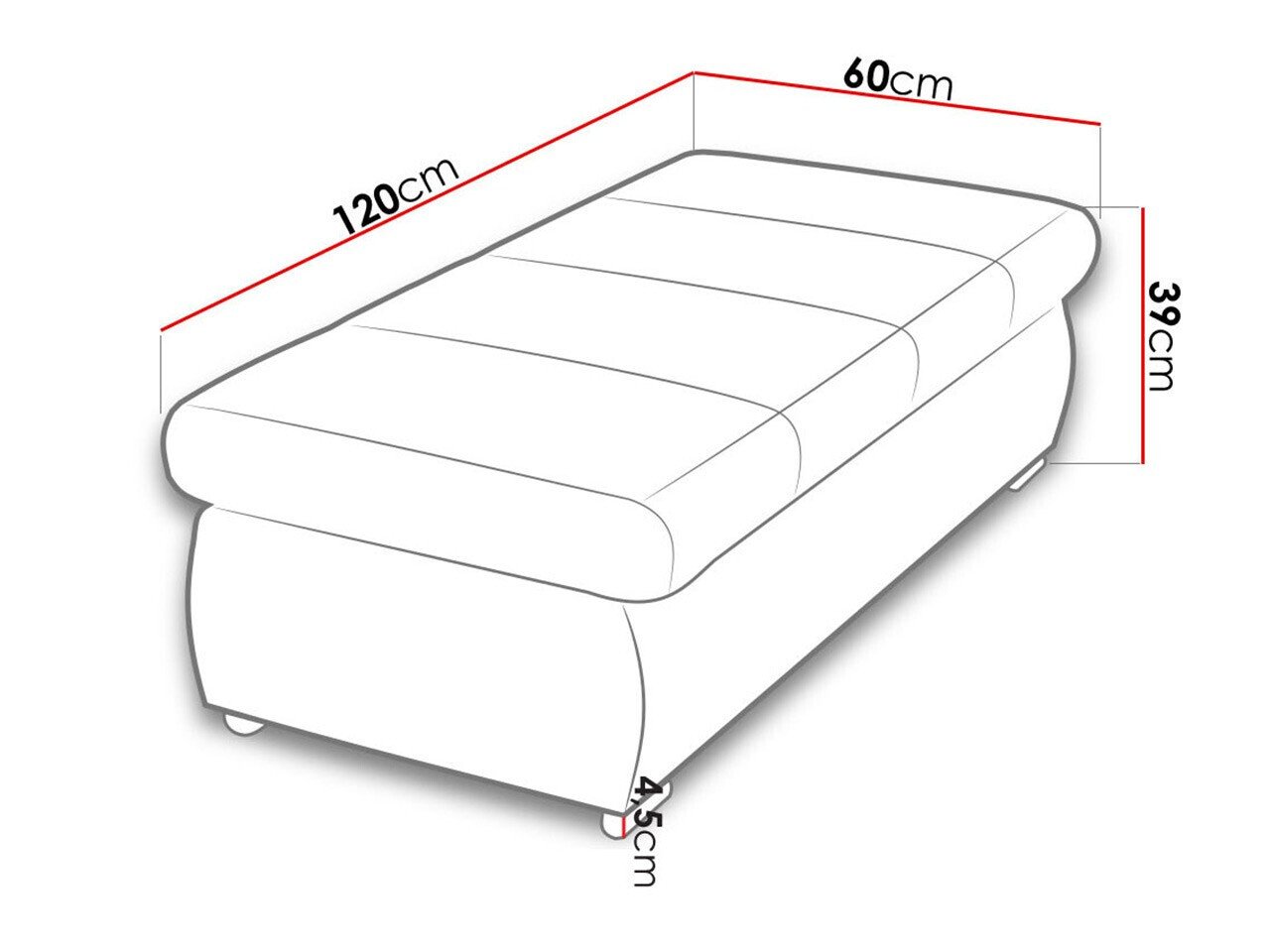 Banc rembourré Comfivo Olivetum I (Wave 05)