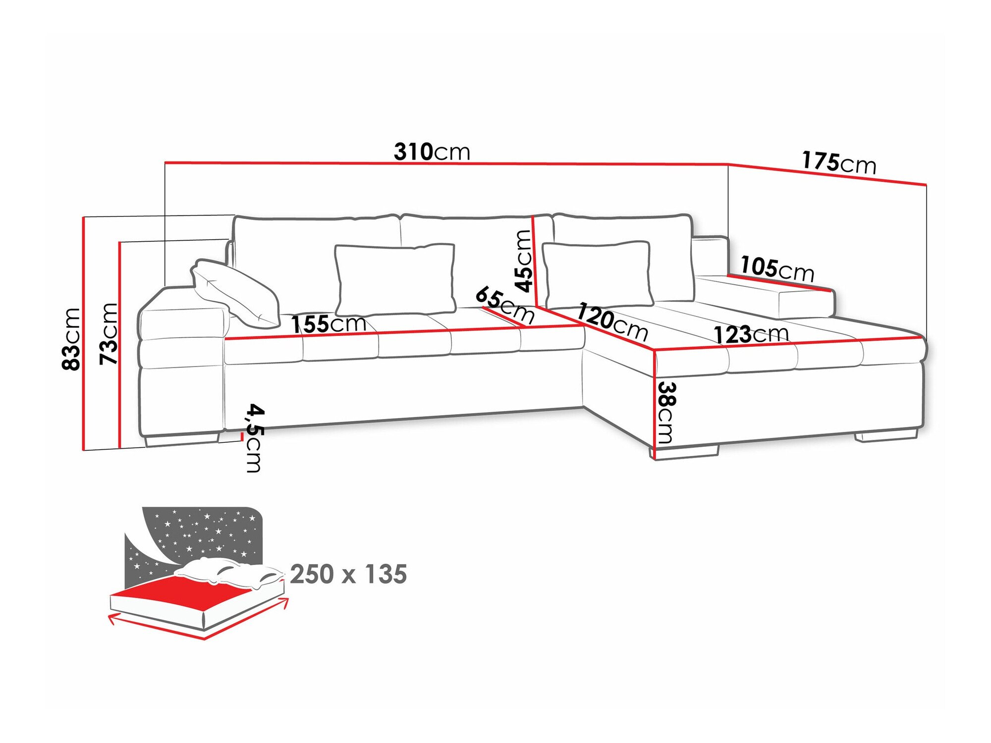 Canapé d'angle Comfivo Olivetum II (Wave 09)