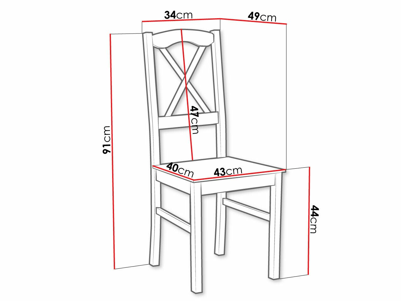 Chaise Victorville 138 (Blanc)
