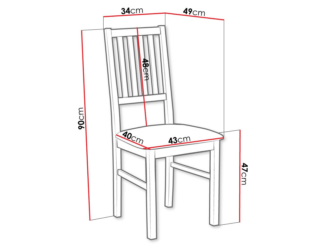 Chaise Victorville 170 (Blanc)
