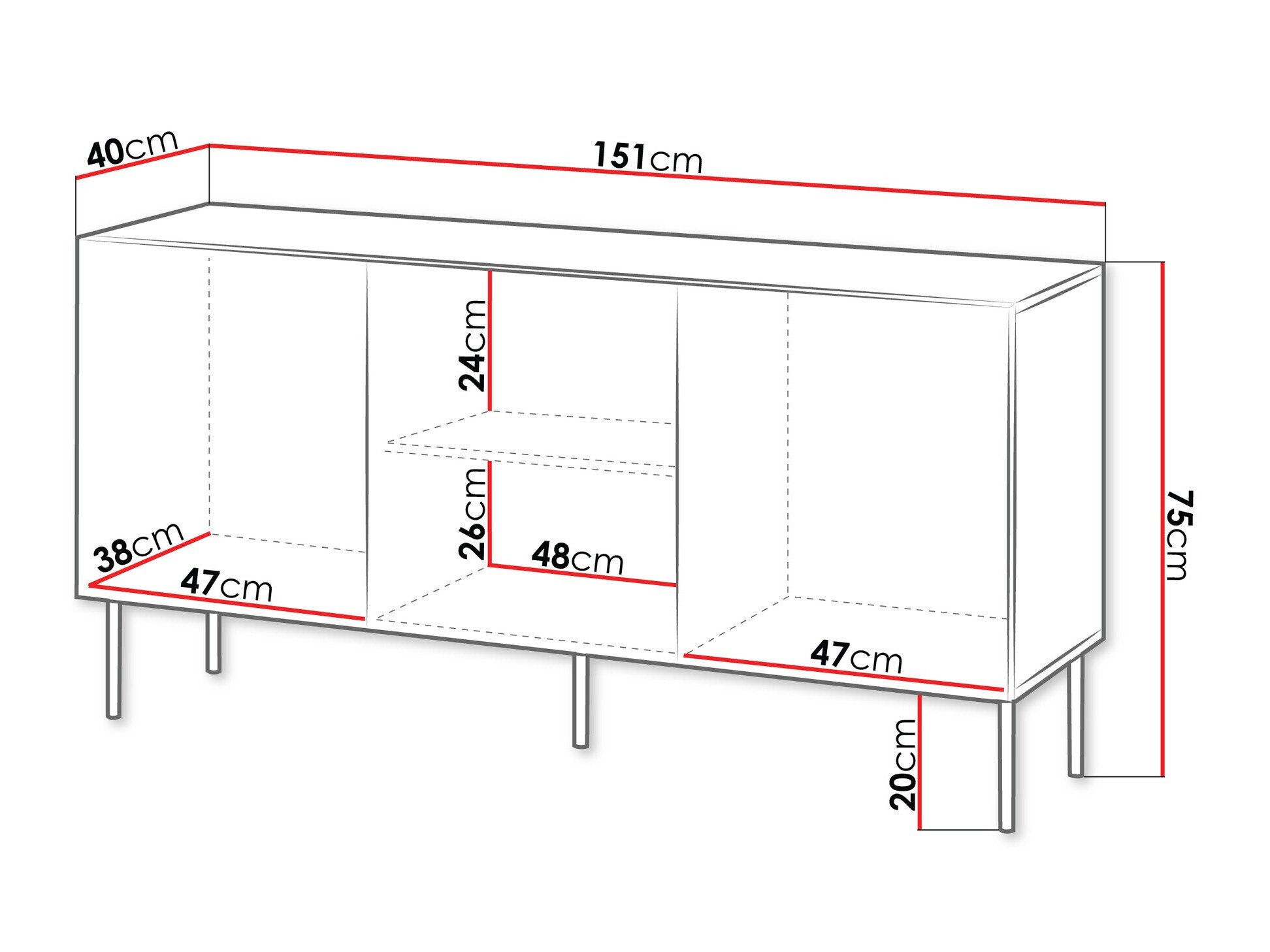 Buffet Evavese 100 (Beige)