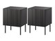 Ensemble de tables de chevet Evavese 104 (Noir)