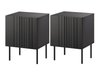 Ensemble de tables de chevet Evavese 104 (Noir)