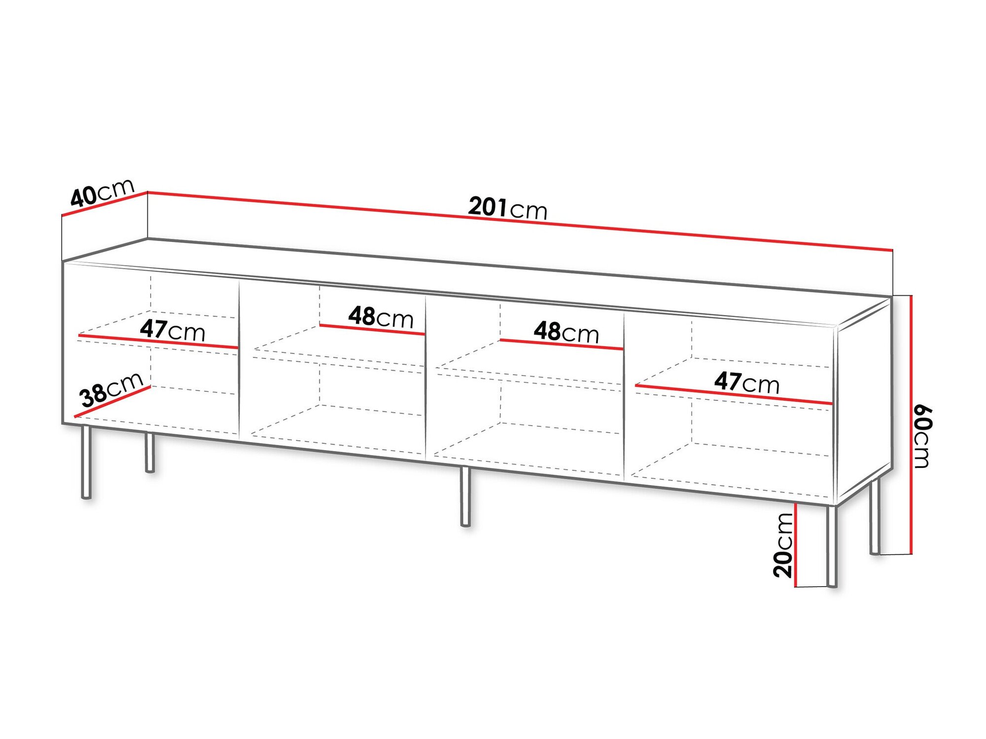 Meuble TV Evavese 103 (Beige)