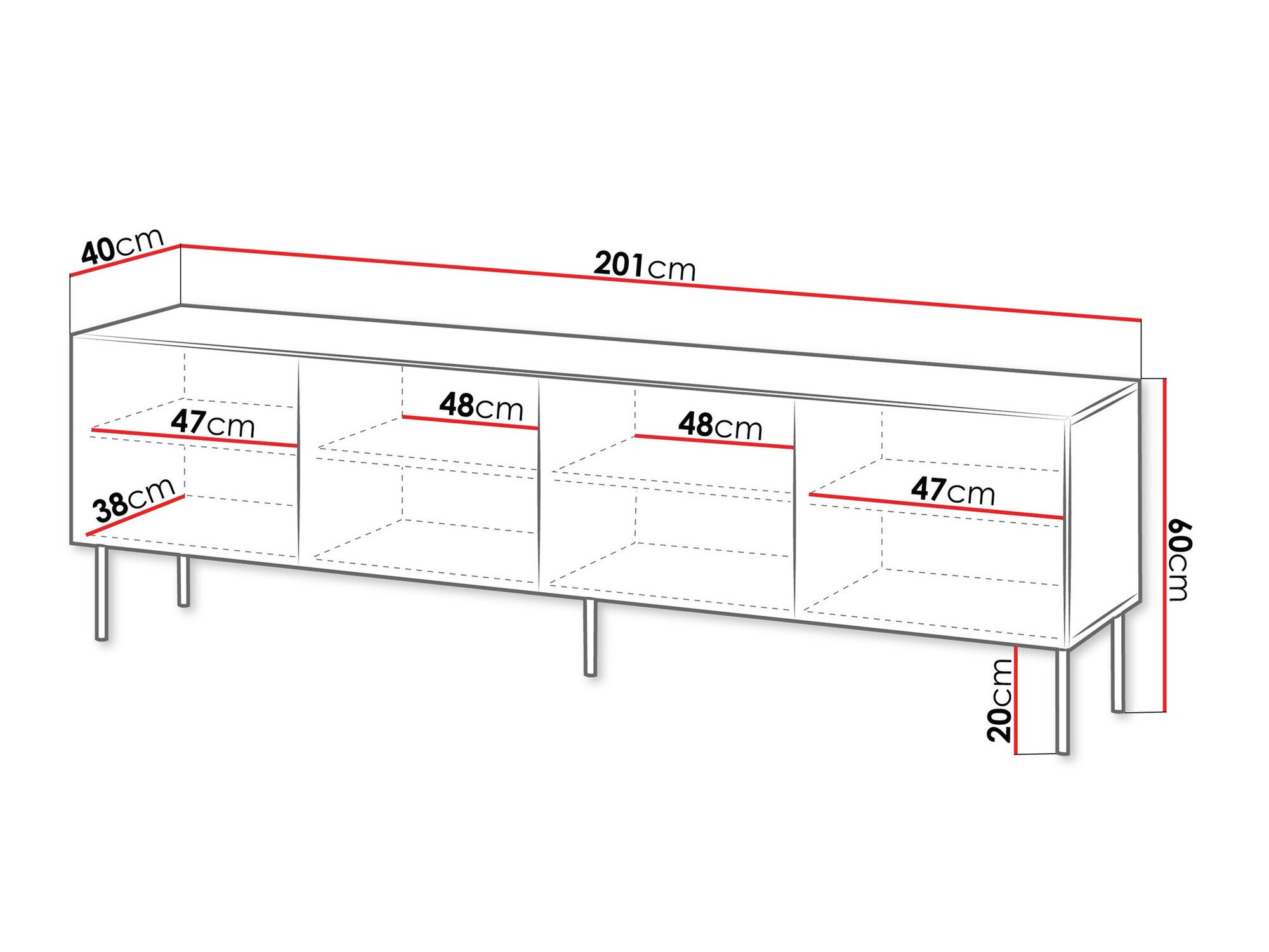 Meuble TV Evavese 103 (Noir)