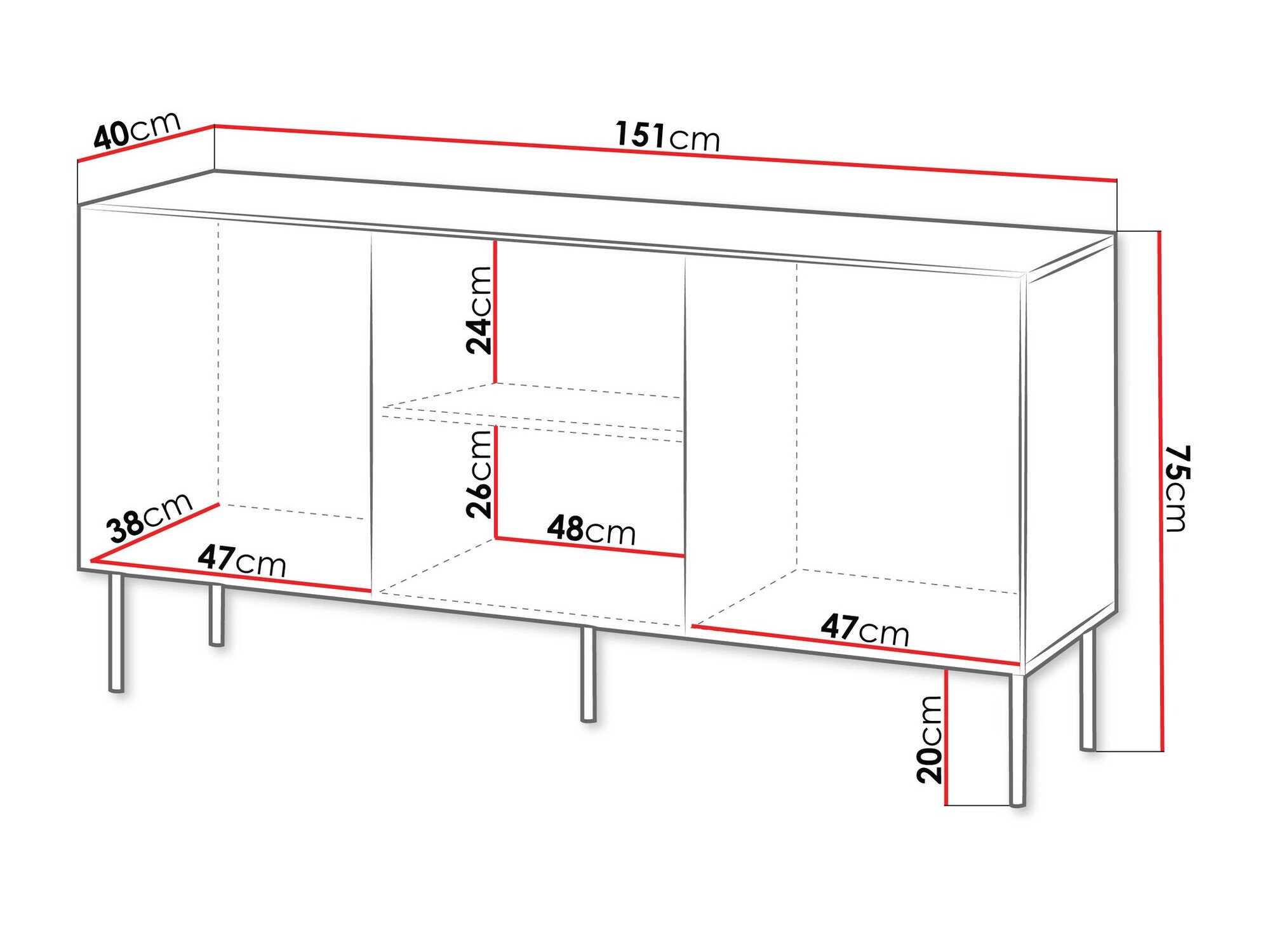 Buffet Tolfelo 100 (Beige)