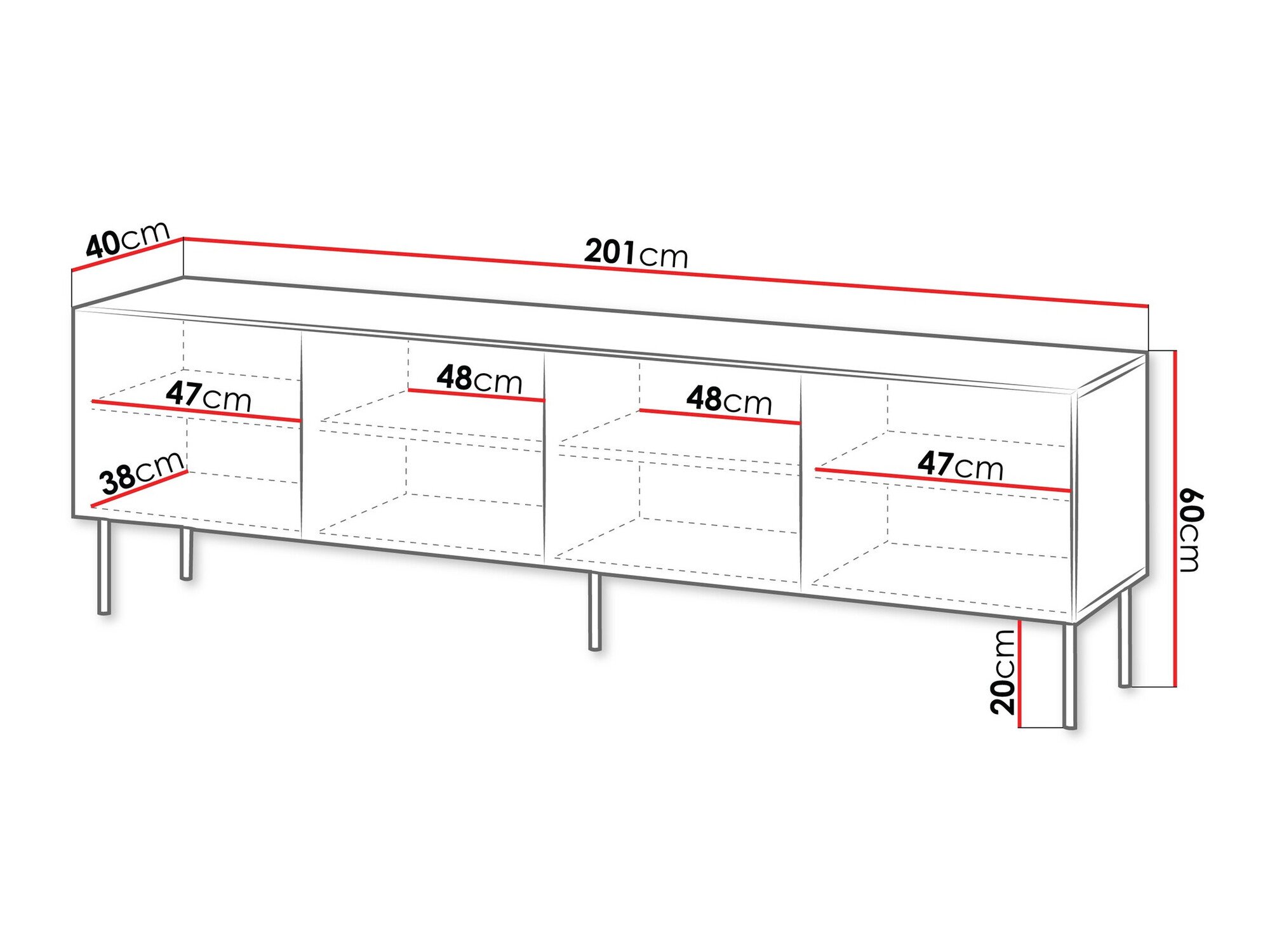 Meuble TV Tolfelo 103 (Noir)