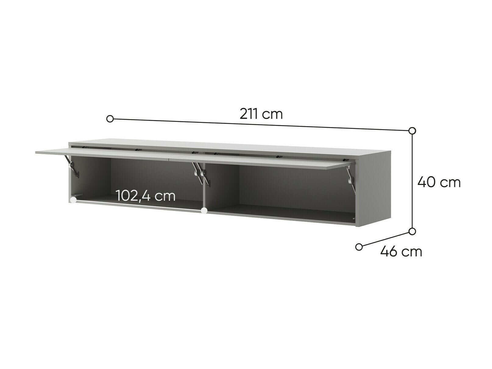 Armoire murale Concept Pro Lenart (Gris)