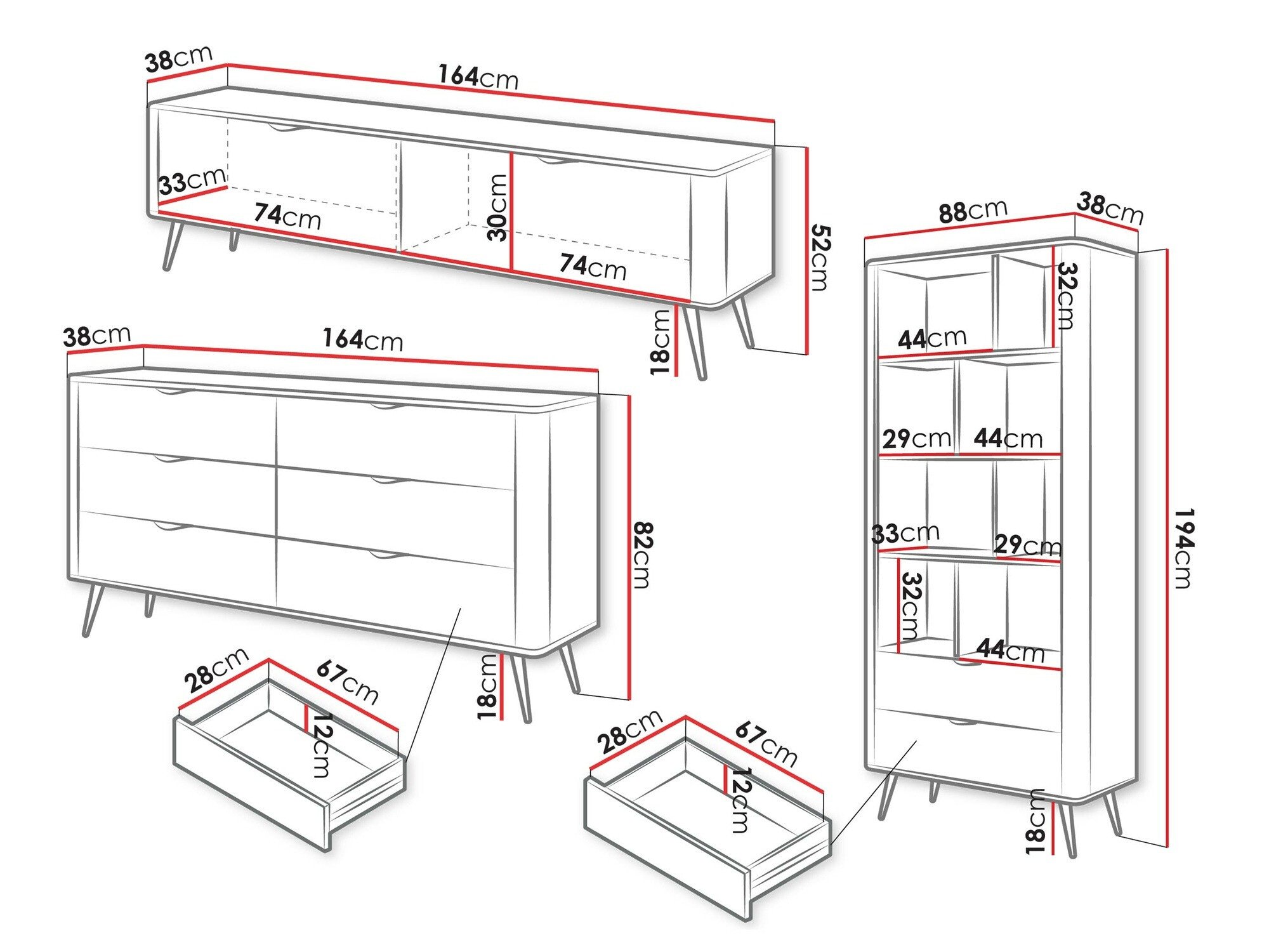 Ensemble de salon Versoe 109 (Graphite)