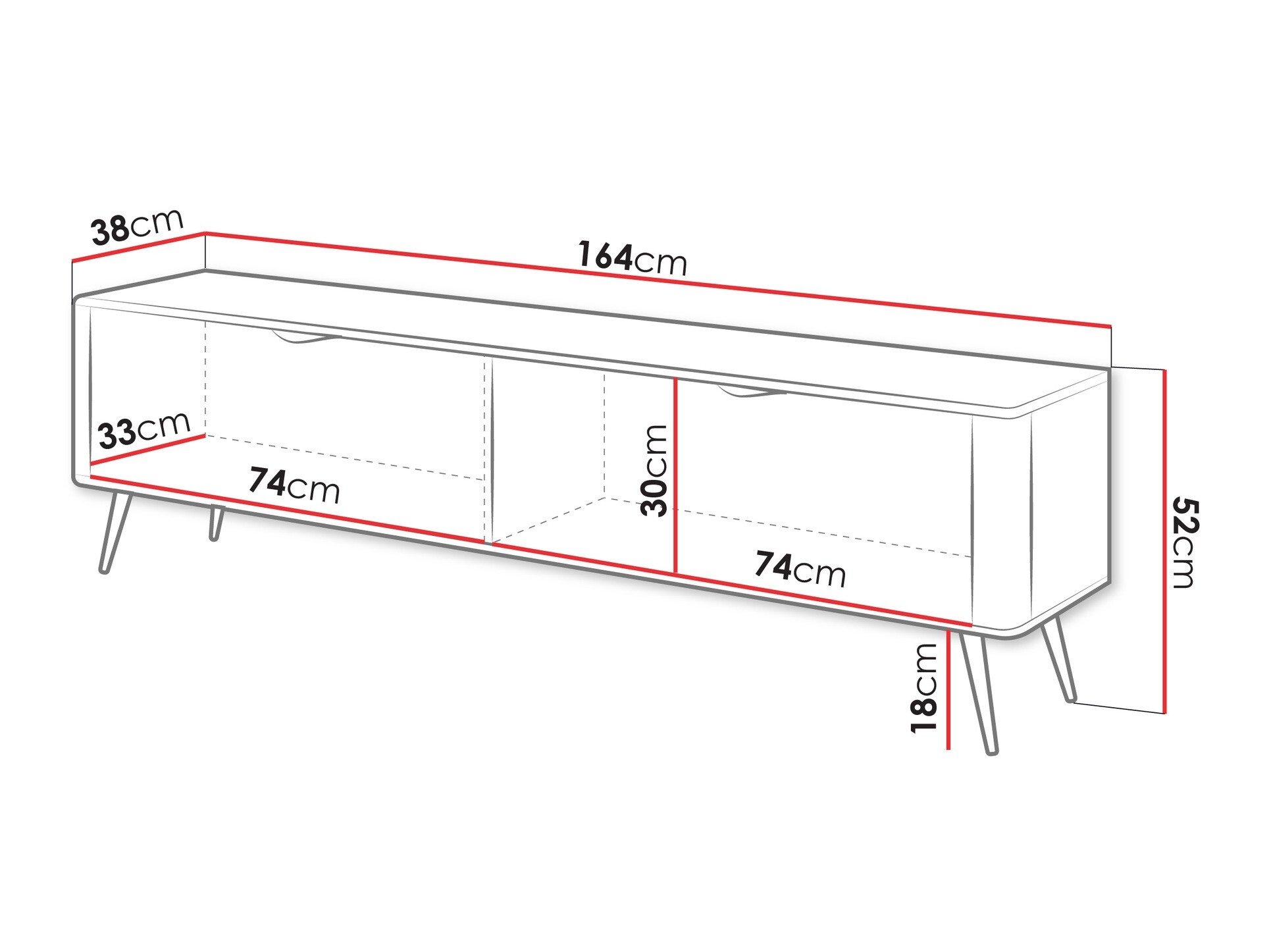 Meuble TV Versoe 104 (Graphite)