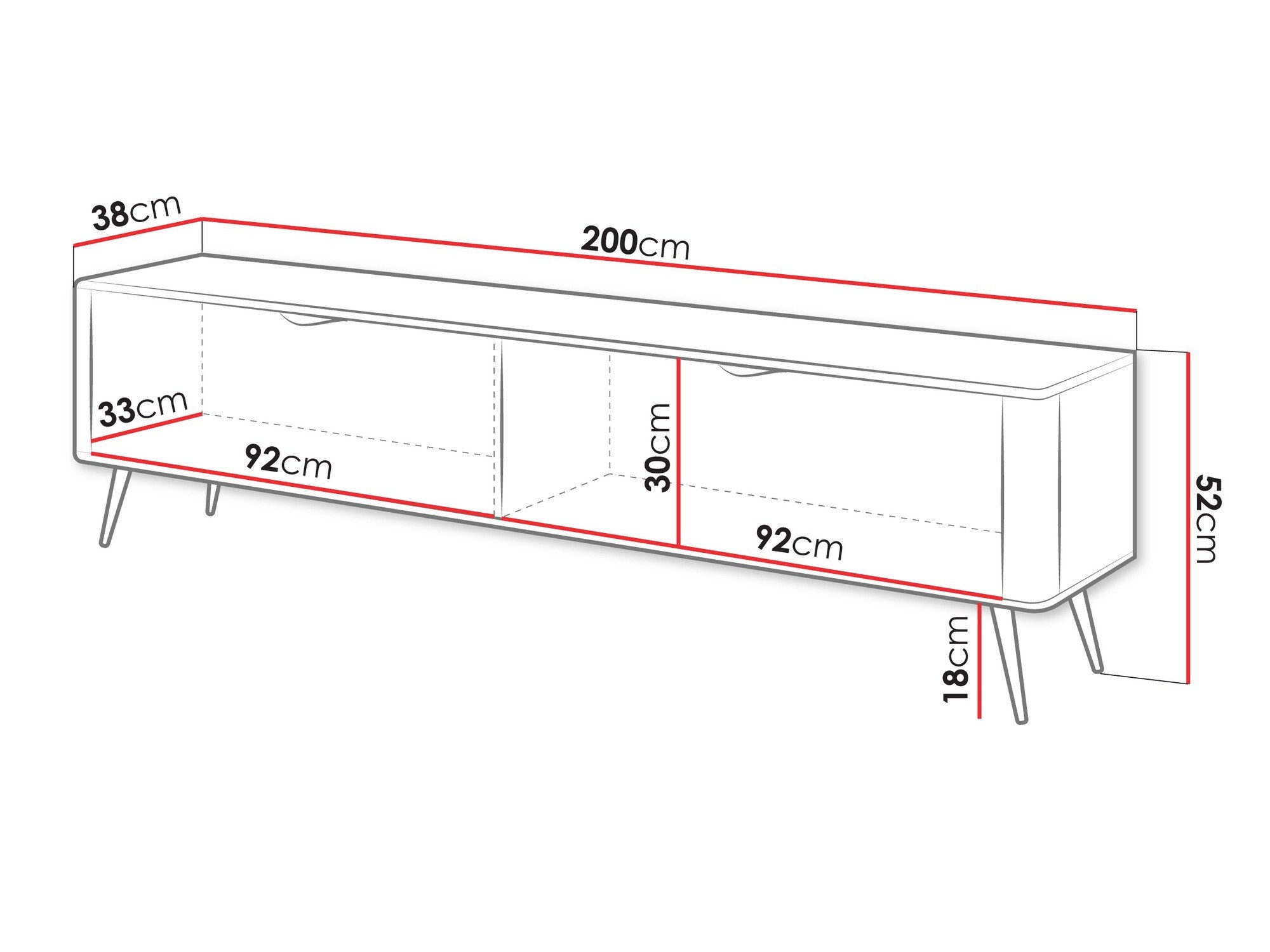 Meuble TV Versoe 105 (Graphite)