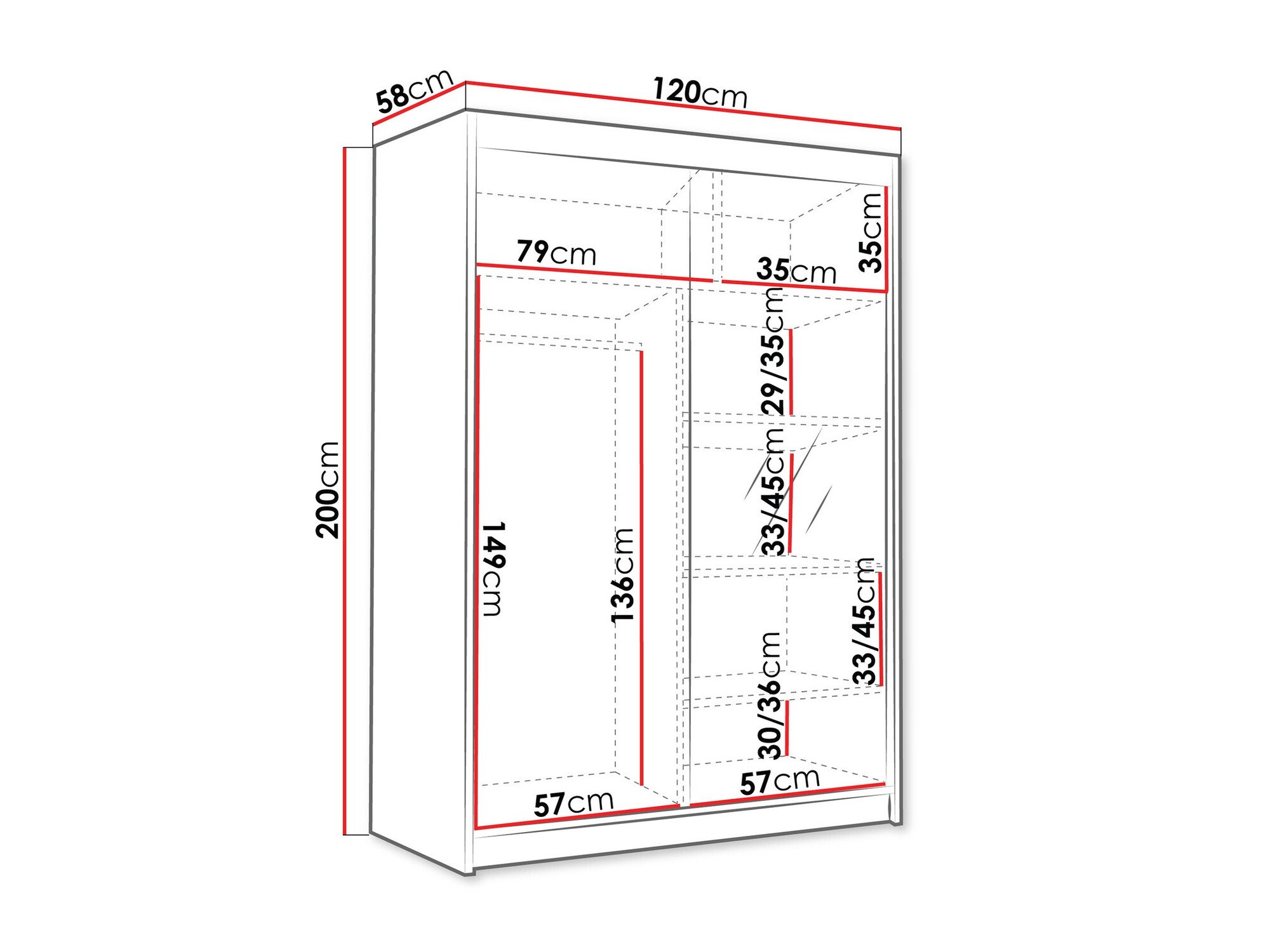 Armoire Closico Fornix III (Blanc)
