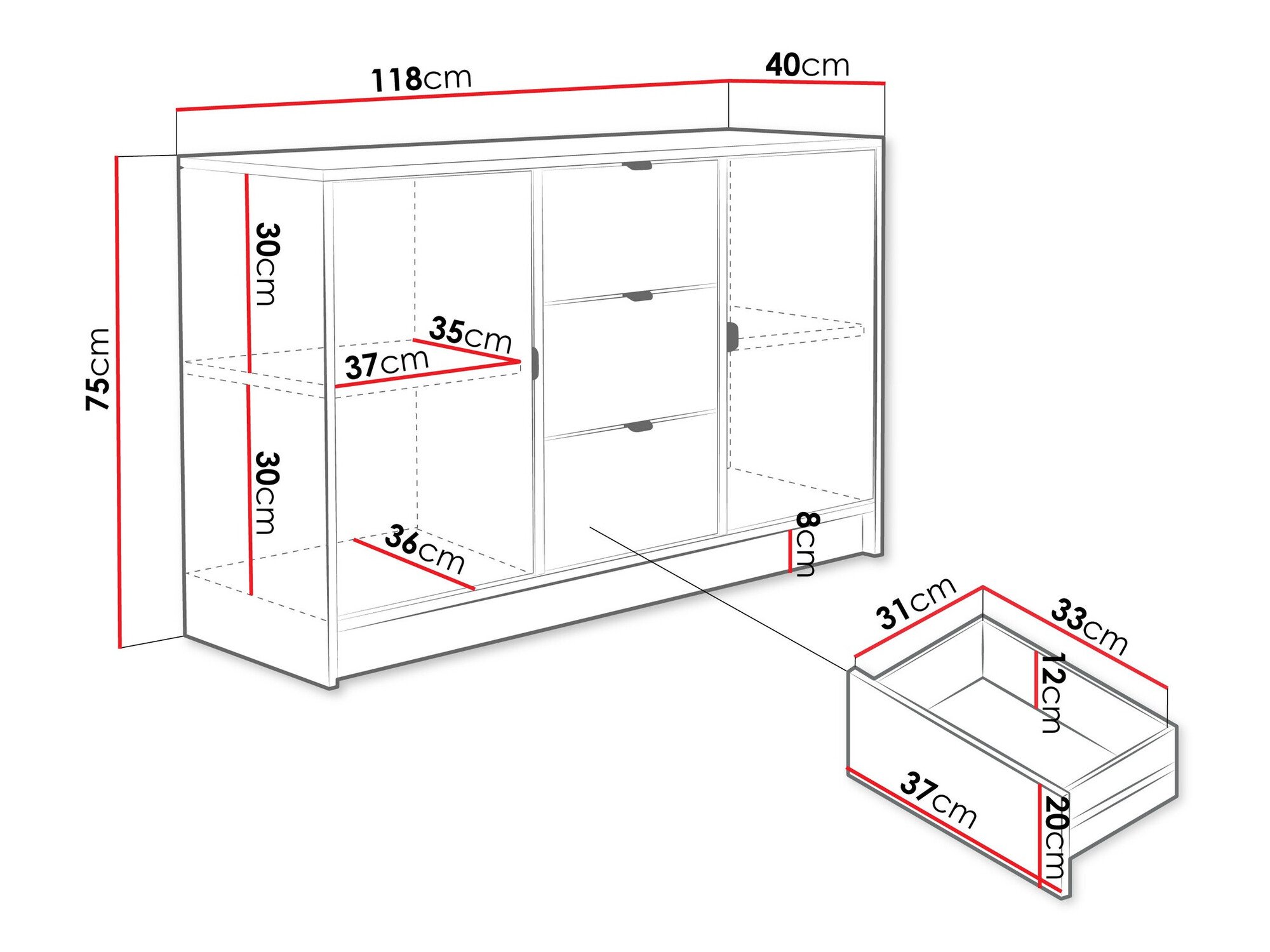 Commode Comfivo Papilio (Beige)