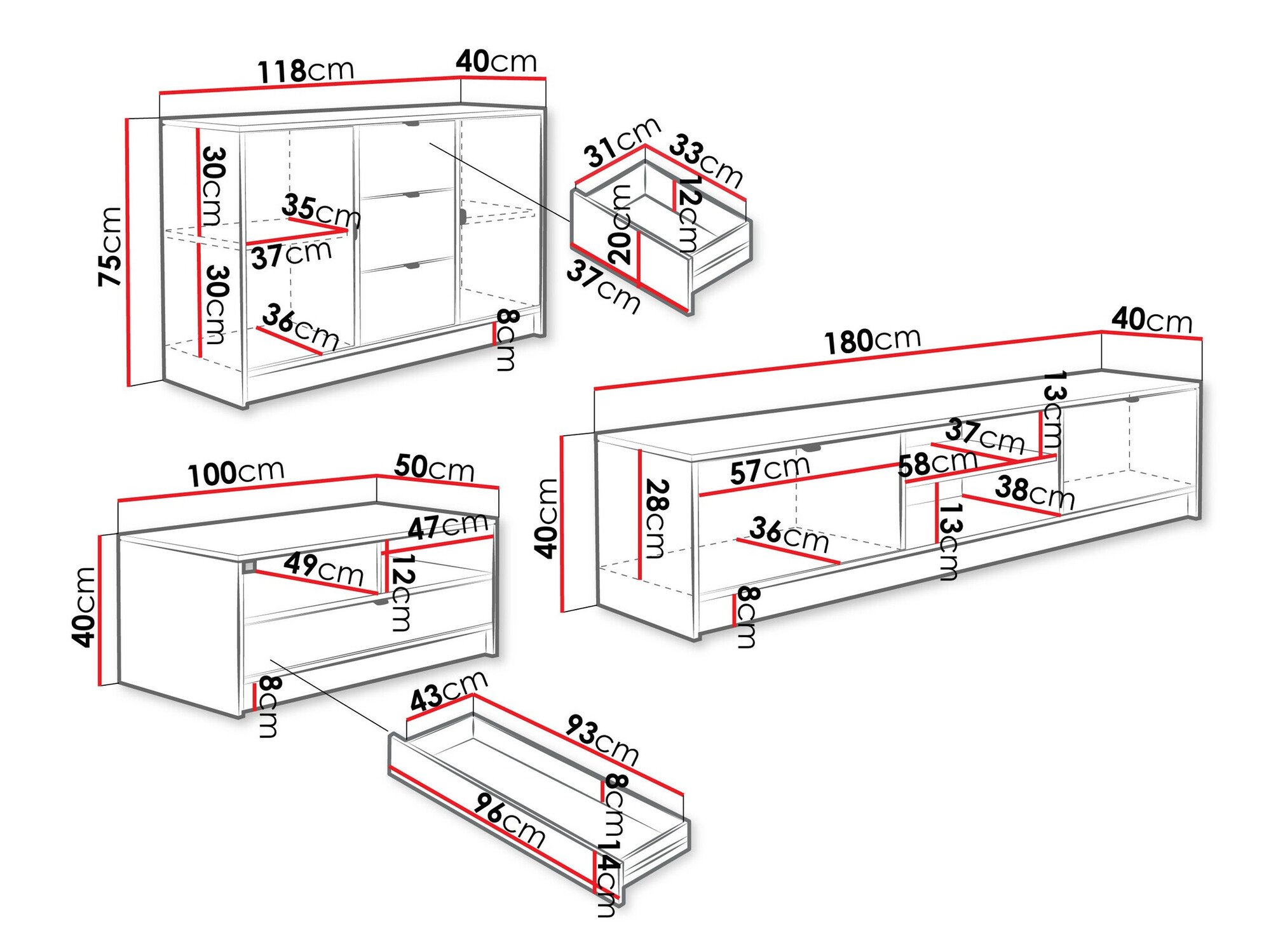 Ensemble de salon Comfivo Larmire 107 (Beige)