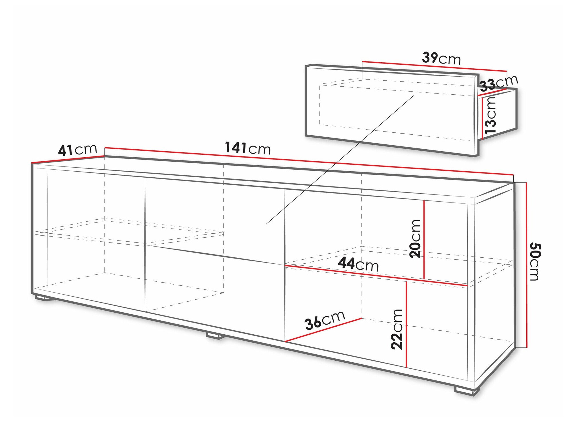 Meuble TV Comfivo Tutela (Cachemire)