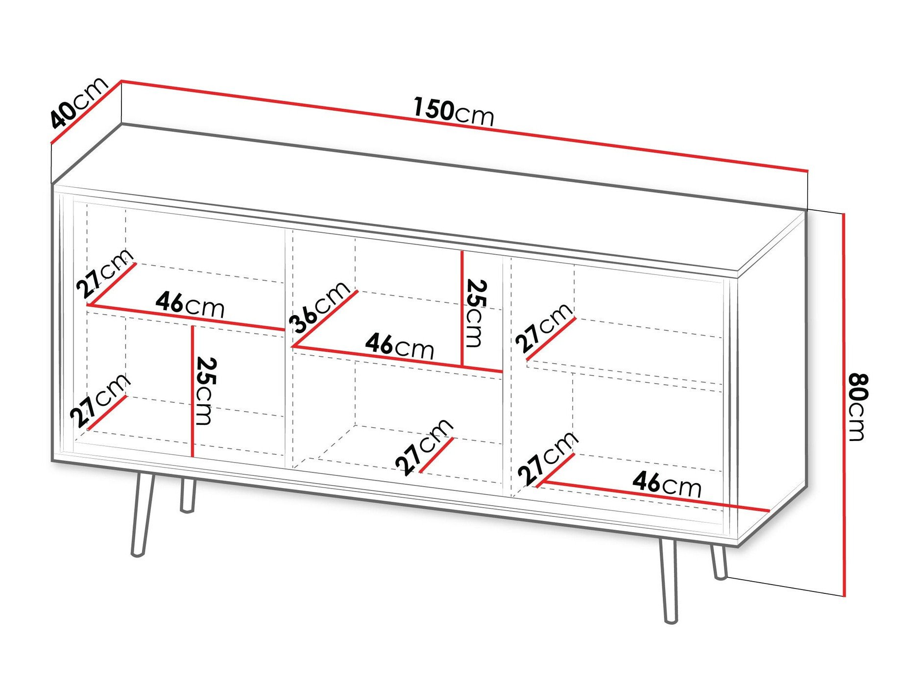 Buffet Providence 190 (Cachemire)