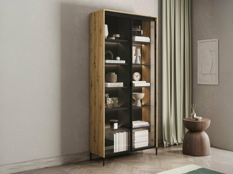 Étagère Fernolu 106 (Chêne Artisan + Noir)