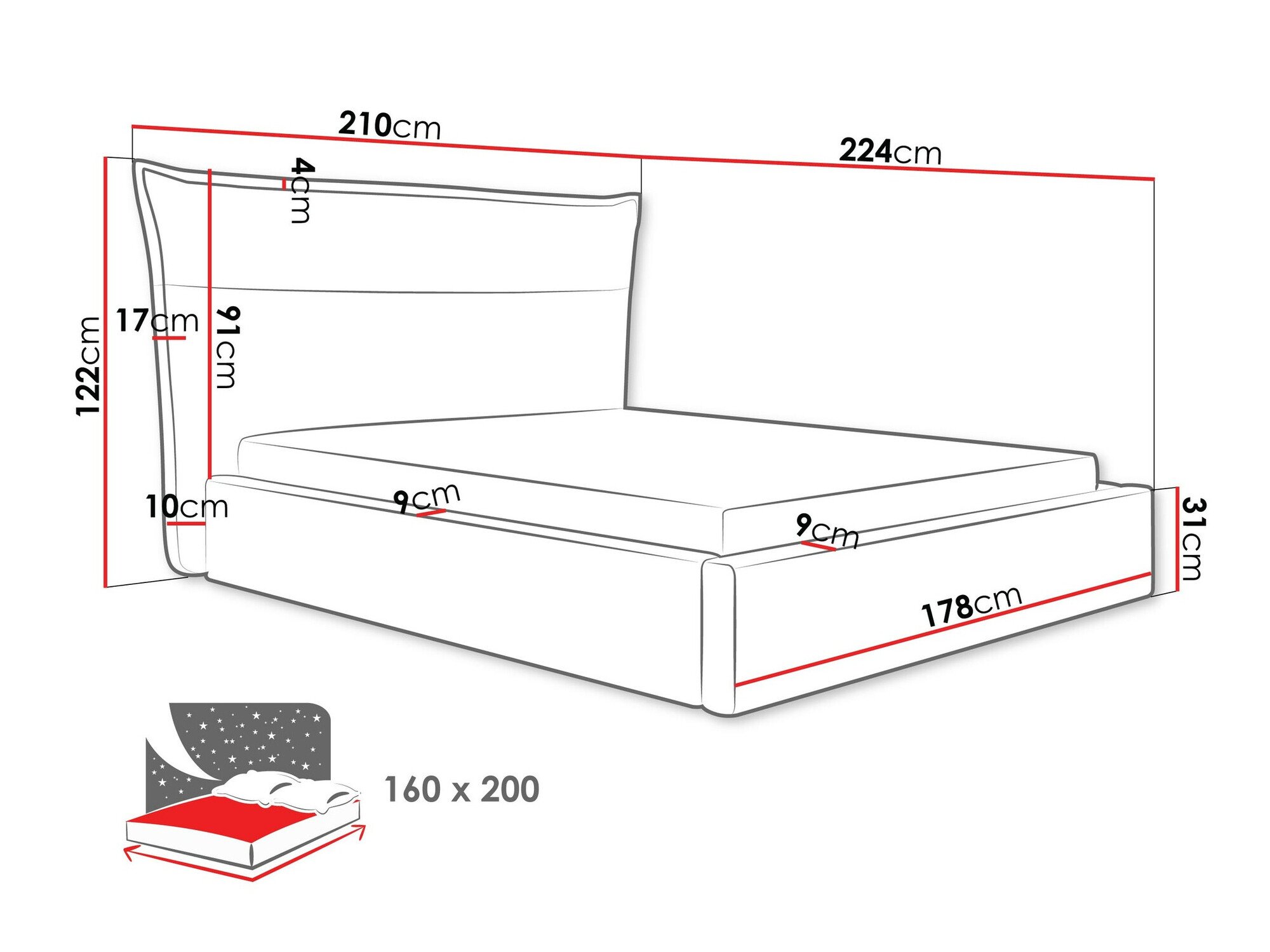 Lit Comfivo Formica (Paros 1)