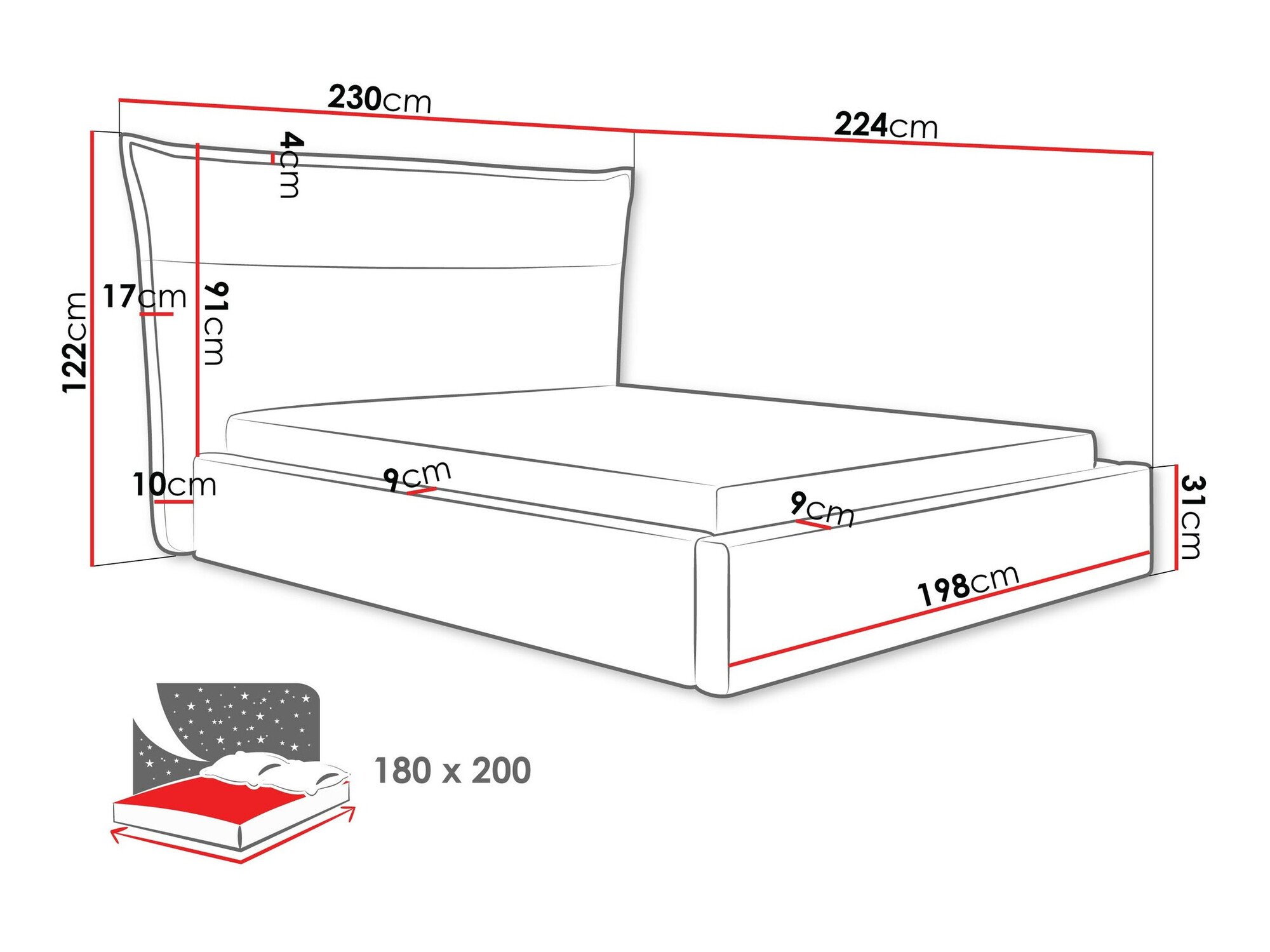 Lit Comfivo Formica (Paros 1)