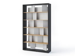 Étagère Fresno 154 (Gris + Graphite + Chêne)