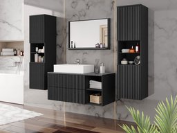 Ensemble de salle de bain Nauta II (Noir + Marbre noir)