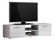 Meuble TV Tornola 100 (Blanc + Blanc brillant)