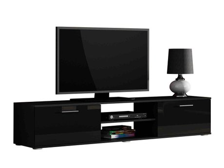 Meuble TV Tornola 101 (Noir + Noir brillant)