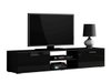 Meuble TV Tornola 101 (Noir + Noir brillant)