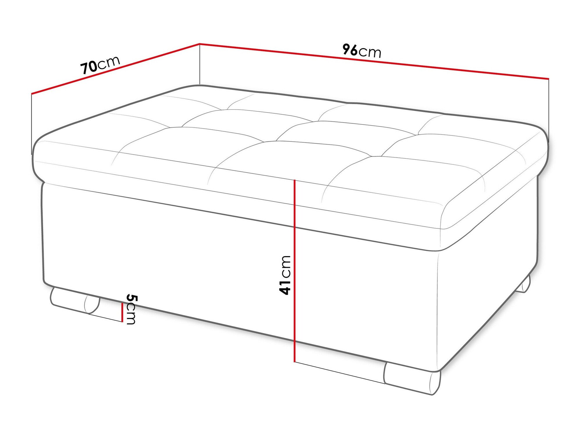 Banc rembourré Comfivo Gemma I (Sicuro 80)