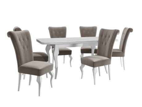 Salle à manger complète Comfivo Gallina II (Magic Velvet 2209)