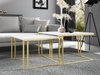 Ensemble tables basses Oswego 110 (Blanc + Doré)