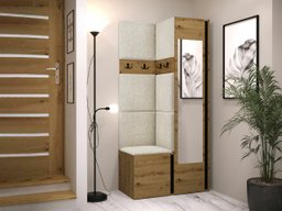 Meuble d'entrée Hartford 354 (Chêne Artisan + Noir)