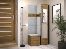 Meuble d'entrée Hartford 354 (Chêne Artisan + Noir)